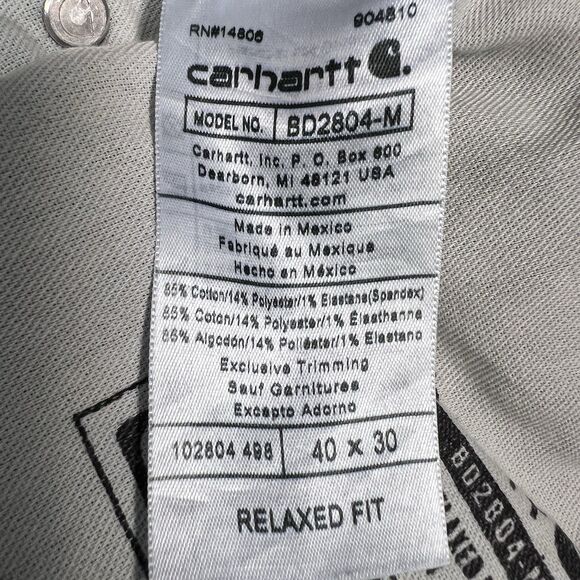 Carhartt Rugged Flex Jeans Men’s 40x30 Relaxed Fit 5 Pocket Coldwater Blue Chore - Picture 12 of 13